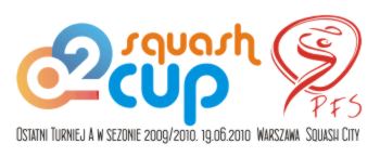 2010 06 19. Wyniki Turniejowe<br />o2 Squash Cup <br />Turniej A w Warszawie<br />Zakończenie sezonu PFS 2009-2010