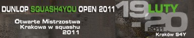 <h2>2011 02 19 Zapowiedzi Turniejowe<br />Otwarte Mistrzostwa Krakowa<br />Squash4You PFS A & PSA CLOSED</h2>