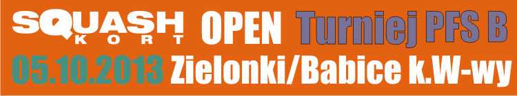 <h2>2013 10 05 Zapowiedzi Turniejowe <br />SquashKort OPEN – Turniej PFS B</h2>